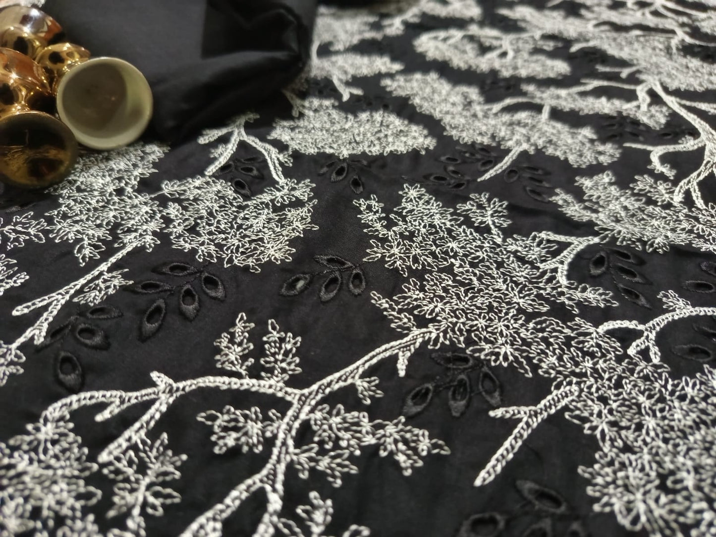 Embroided Unstich 2Piece Blue (FashTrove)